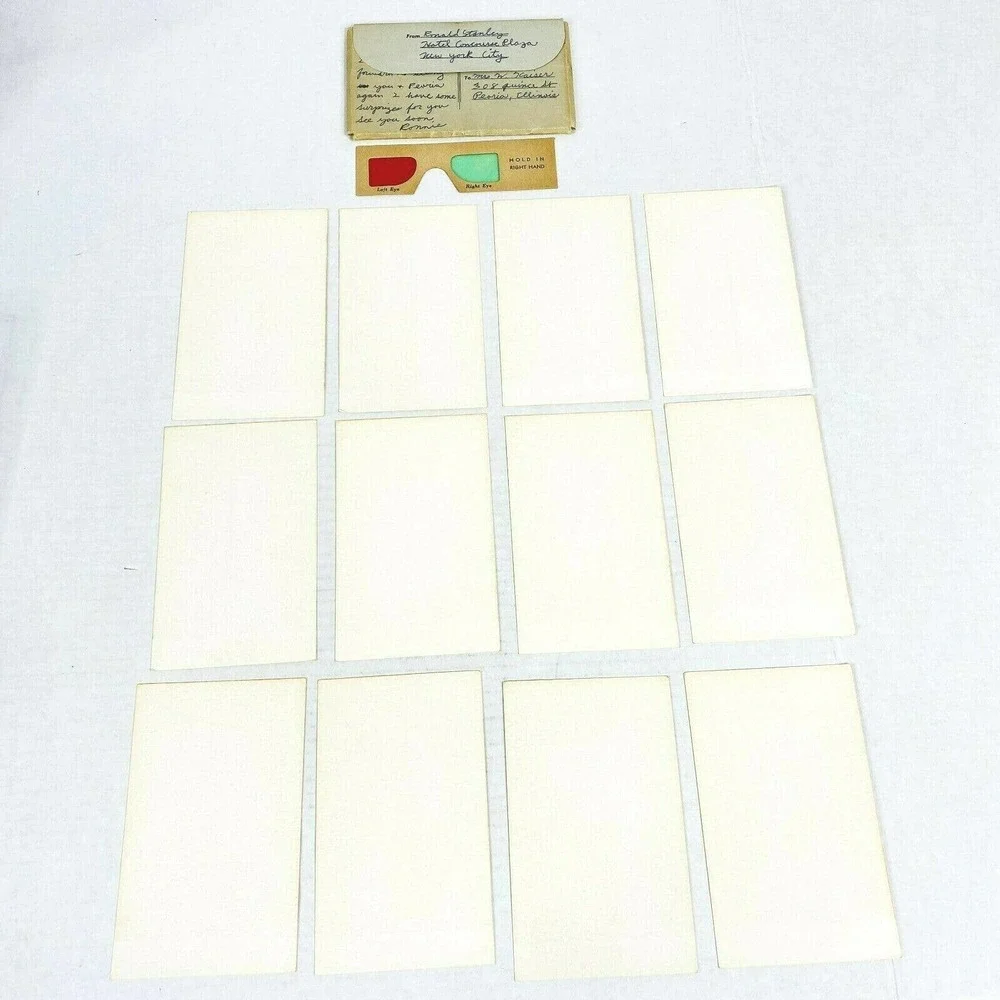 Vintage 1930s 3-D 12 Postcard Set‎ New York City